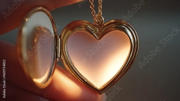 Obraz Heart locket glowing softly