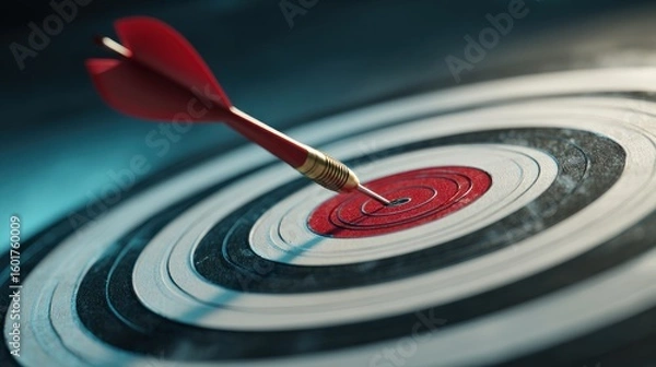 Obraz Dart hitting bullseye