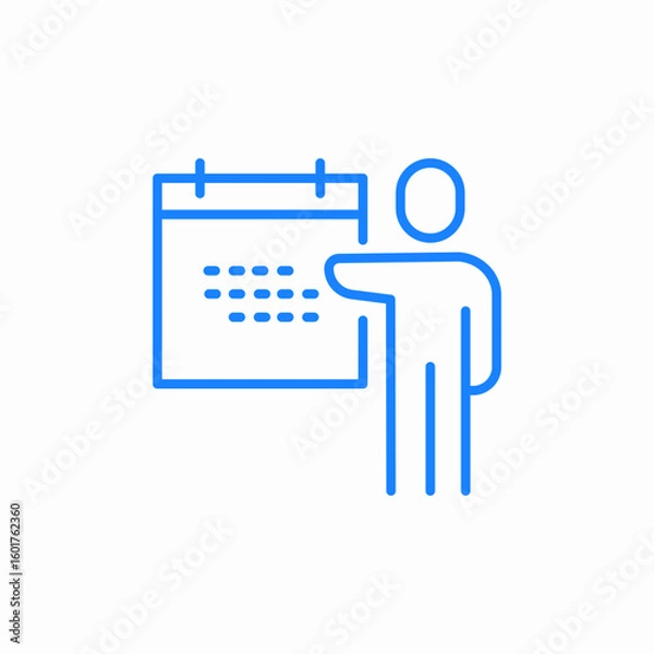 Obraz presenting schedule icon sign vector