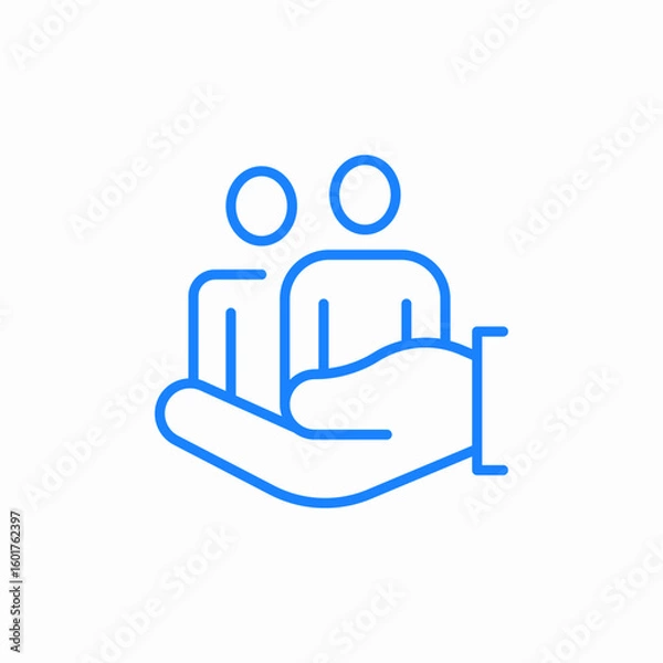 Fototapeta providing support icon sign vector