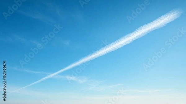 Fototapeta Contrail in Blue Sky