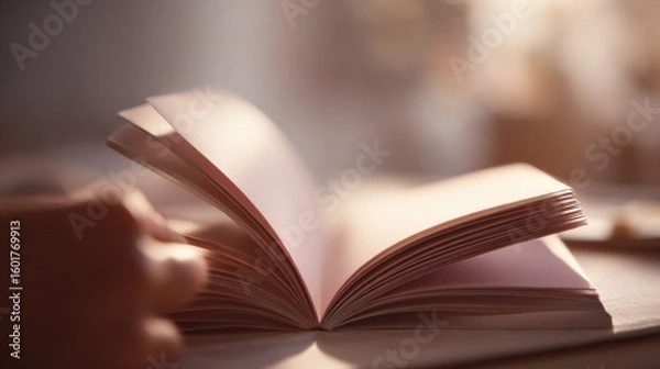 Obraz Open book, soft light