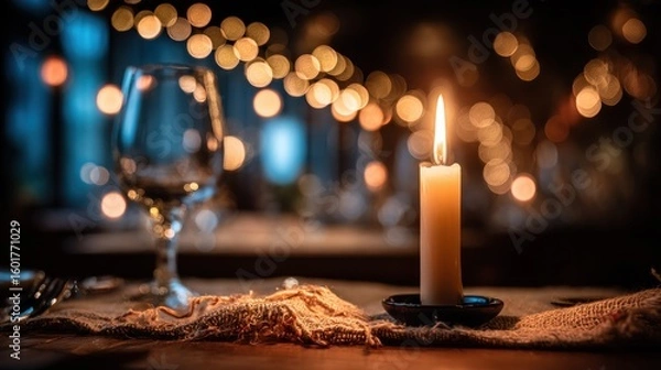 Obraz Candlelit dinner setting