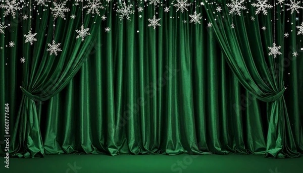 Obraz Emerald Christmas backdrop