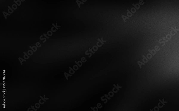 Fototapeta Illustration of an abstract dark metallic black background with a subtle gray gradient and a grain texture. Perfect for luxury product presentations, movie posters, or digital artwork.