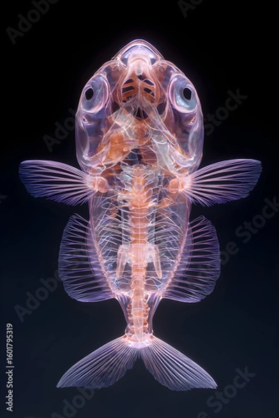 Fototapeta An Insightful Glimpse into the Transparent World of the X-Ray Fish