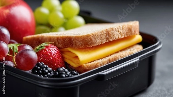 Obraz Healthy school lunchbox