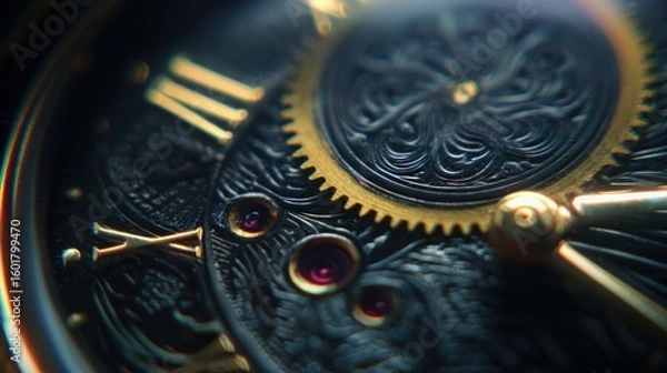 Obraz Close-up clock face detail