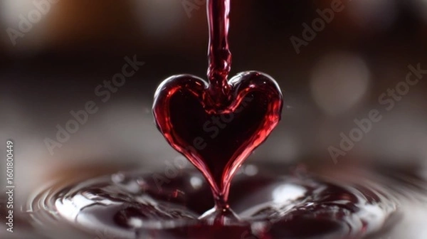 Obraz Heart-shaped liquid drop