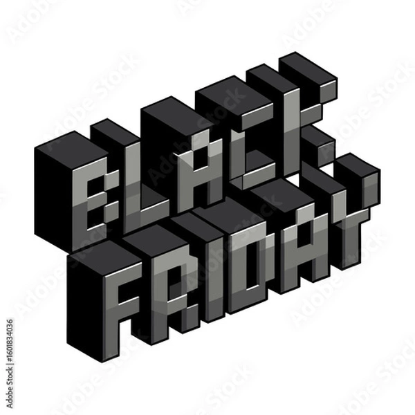 Obraz Get ready for massive savings with this bold Black Friday 3D text graphic!