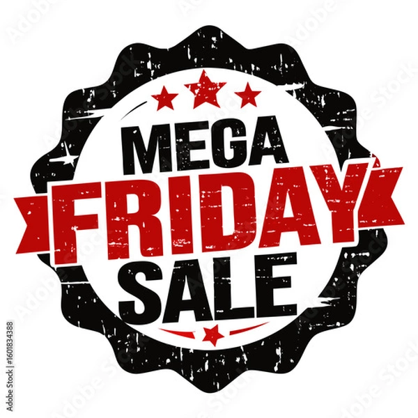 Obraz Unleash massive savings with this bold Mega Friday Sale announcement, perfect for creating buzz and driving customers!
