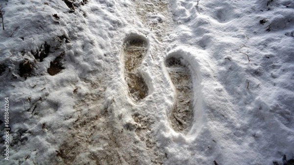 Obraz Footprints in the snow