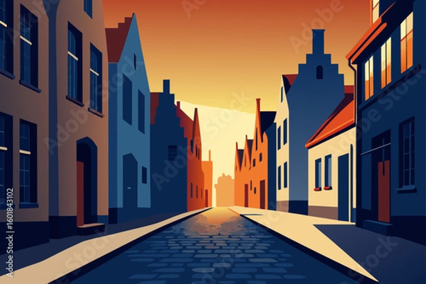 Obraz street in the evening