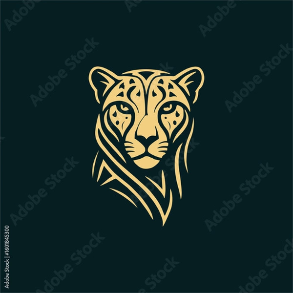 Obraz cheetah vector silhouette logo illustration