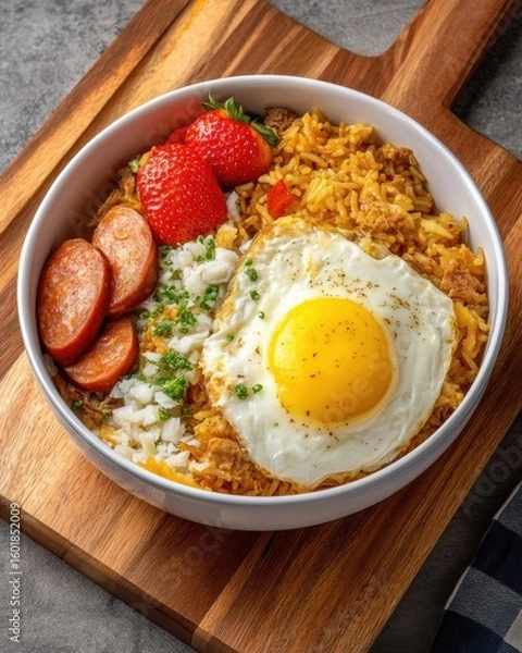 Obraz Explore Diverse International Breakfast Dishes from Around the World in One Appealing Bowl