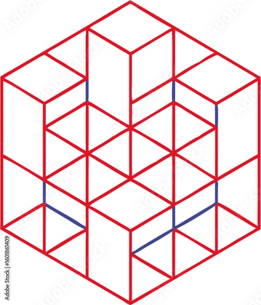 Fototapeta abstract cube background