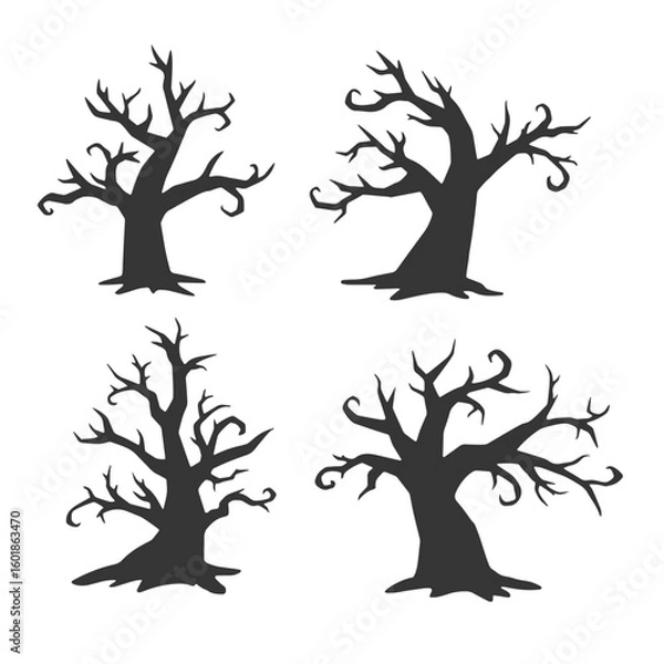 Obraz ハロウィンの木のセット