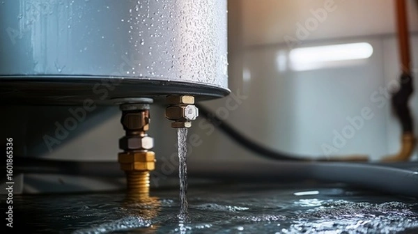 Obraz Leaking water heater