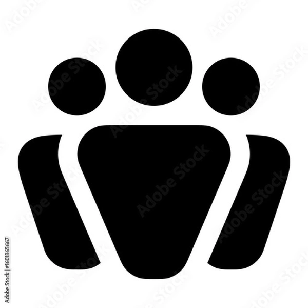 Fototapeta vector illustration of three people