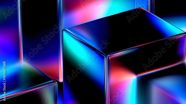 Obraz abstract background with colorful lights
