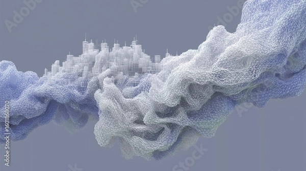 Obraz ice crystals on a blue background