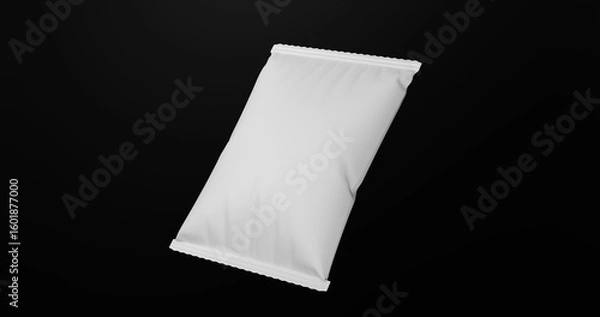 Obraz  Angled Floating Snack Bag Packaging Mockup Design