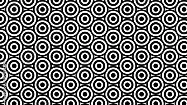 Fototapeta A large number of black and white gun pattern targets are stacked on top of each other