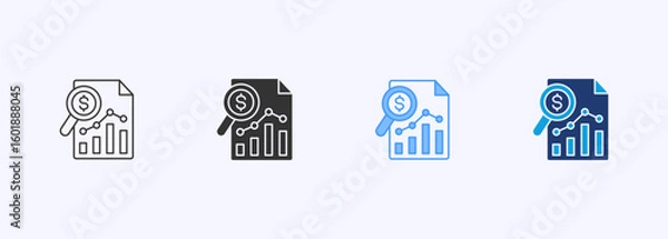 Obraz Analytics Icon Set Multiple Style Collection