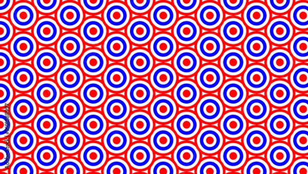 Fototapeta A large number of Thai flag pattern bullet bags are stacked on top of each other