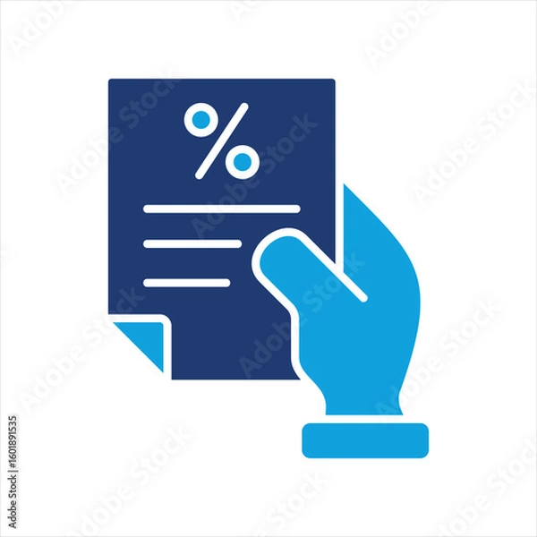 Obraz Tax Flat Blue Icon