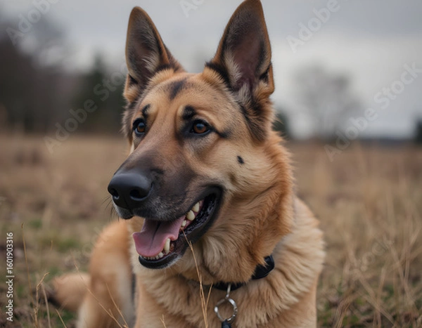 Fototapeta Ai generated image of German Shepherd dog.