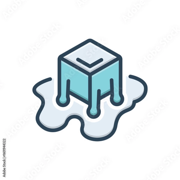 Obraz Color illustration icon for caramel