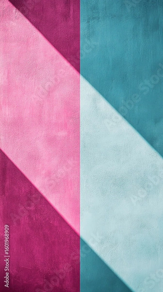 Fototapeta Vibrant Neo Mint and Flamingo Pink gradient background with smooth color transition, creating a modern, trendy, and eye-catching abstract backdrop ideal for contemporary design projects, digital art, 