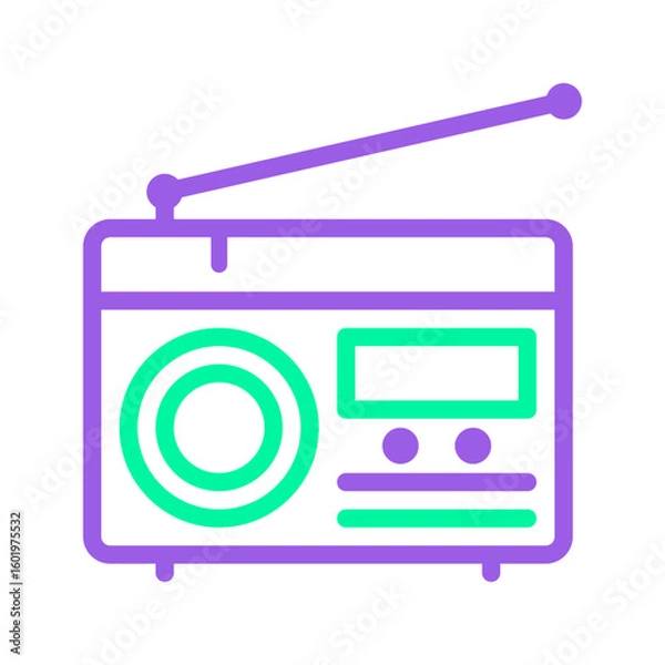 Fototapeta Radio Dual Tone Icon. Editable Stroke Icons. Perfect for web, mobile apps, and software.