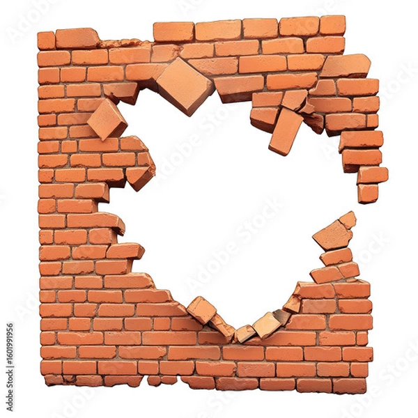 Obraz Broken brick wall (1)