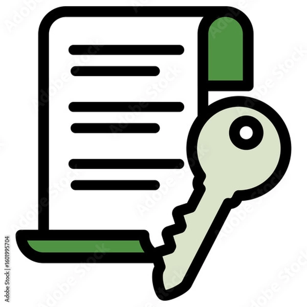 Fototapeta イラストアイコン：鍵ファイル	
