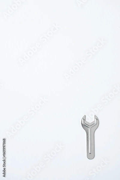 Fototapeta Single Wrench on White Background