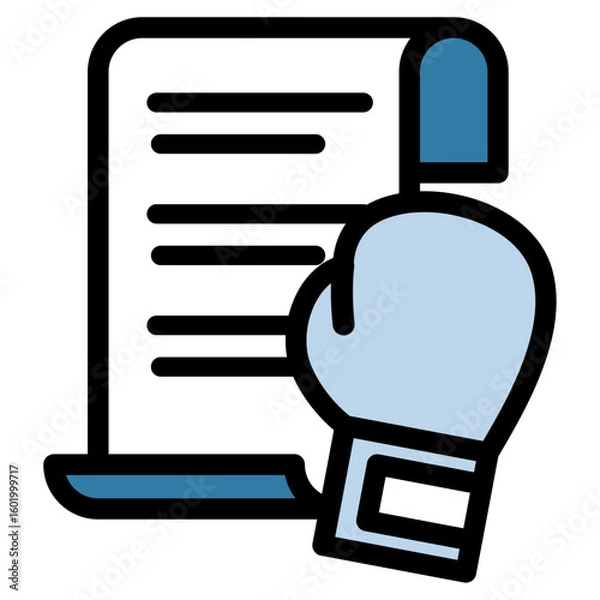 Fototapeta イラストアイコン：ボクシングファイル