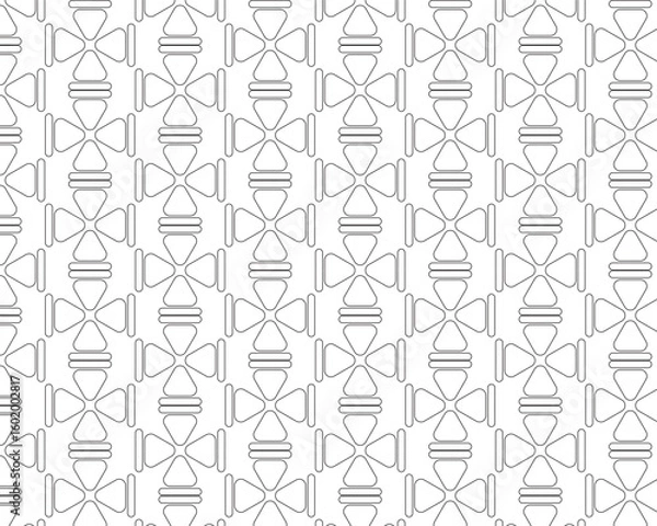 Fototapeta Abstract geometric seamless pattern flower vector