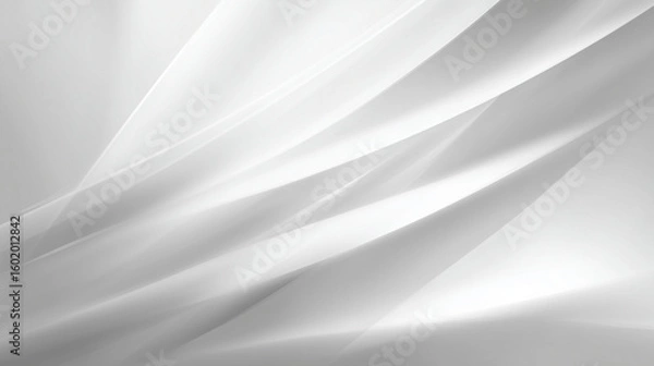 Fototapeta Soft White Fabric Waves Abstract Background