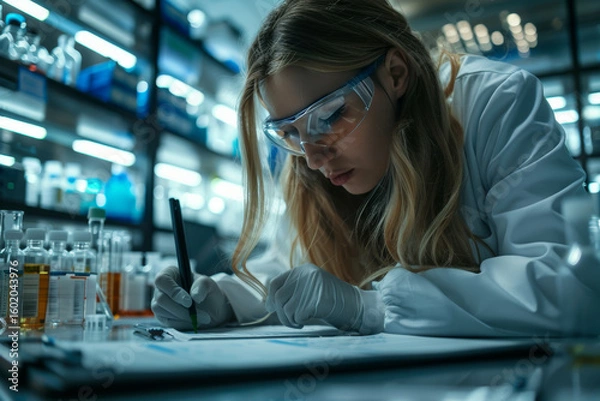 Fototapeta Genomics and personalized medicine research in a laboratory environment health insights from scientific experiments