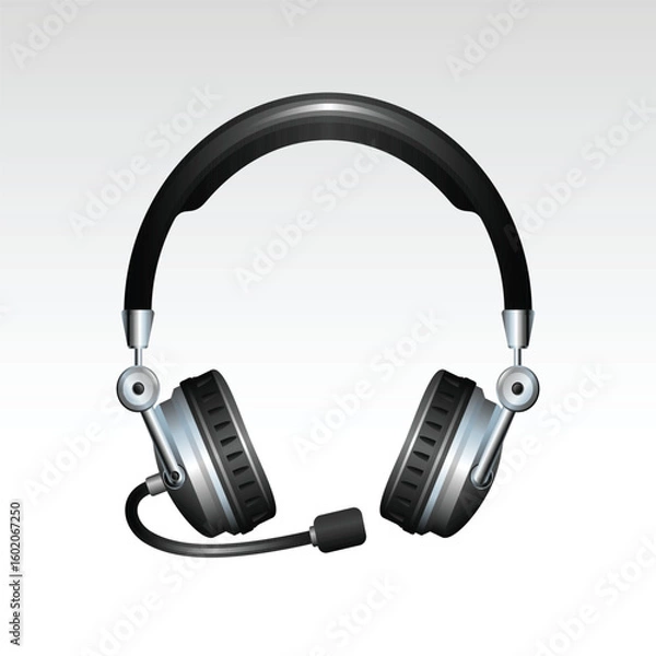 Obraz headphones on white background