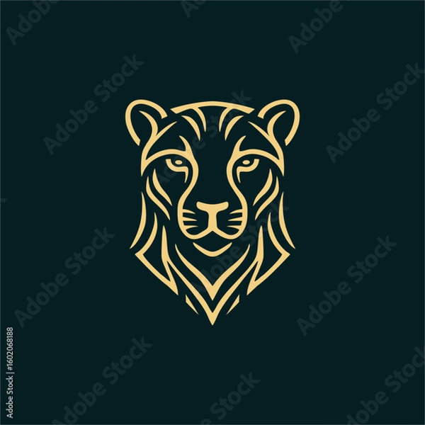 Obraz cheetah vector logo illustration