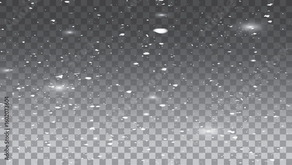 Obraz Snow storm effect, blurred, cold wind with snow.