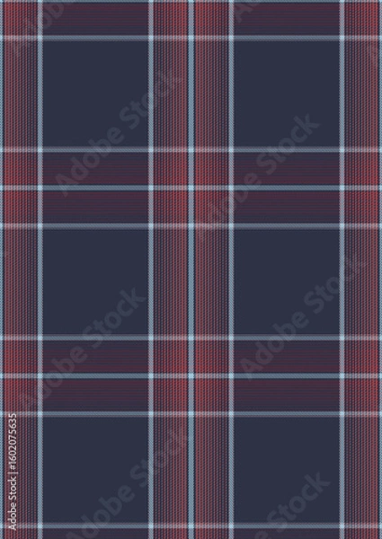 Fototapeta Seamless Red and Blue Plaid Pattern for Textile Design