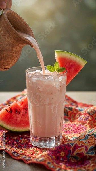 Obraz Refreshing Drinks Photography with Lassi Nimbu Pani and Colorful Sharbat