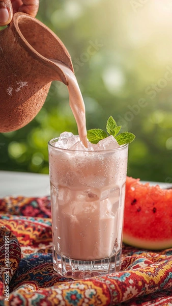 Obraz Refreshing Drinks Photography with Lassi Nimbu Pani and Colorful Sharbat