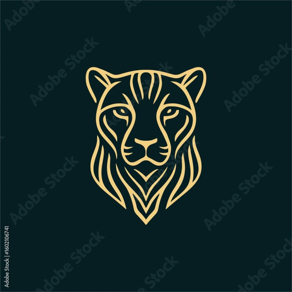 Obraz cheetah vector logo
