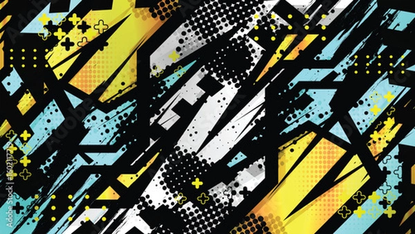 Fototapeta Cyber Burst Abstract Vector Background