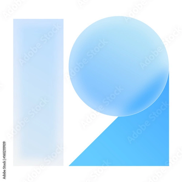 Fototapeta 3D Box Rectangle Glassmorphism UI Icon Sign and Symbol Design Illustrator Png Svg	

